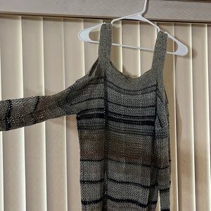 Cold shoulder sweater